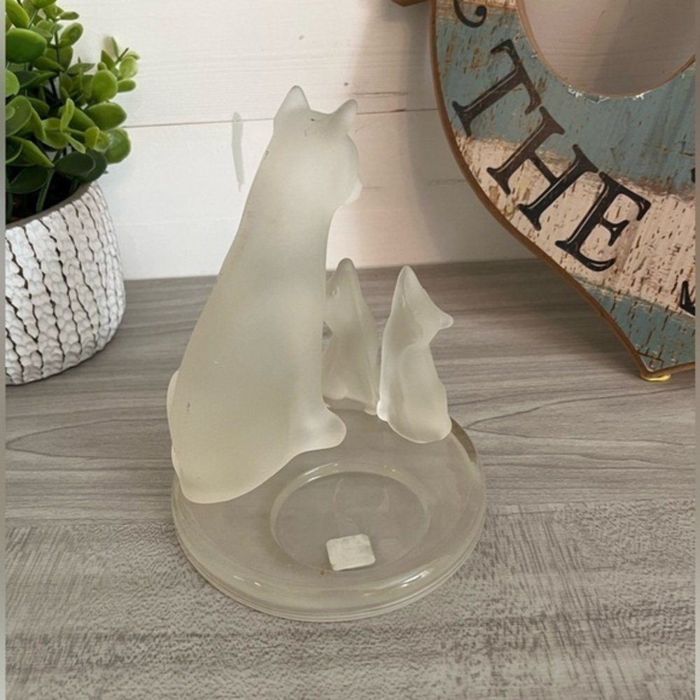 Partylite Wolf Family Frosted Tea Light Votive Holder - Picture 9 of 16